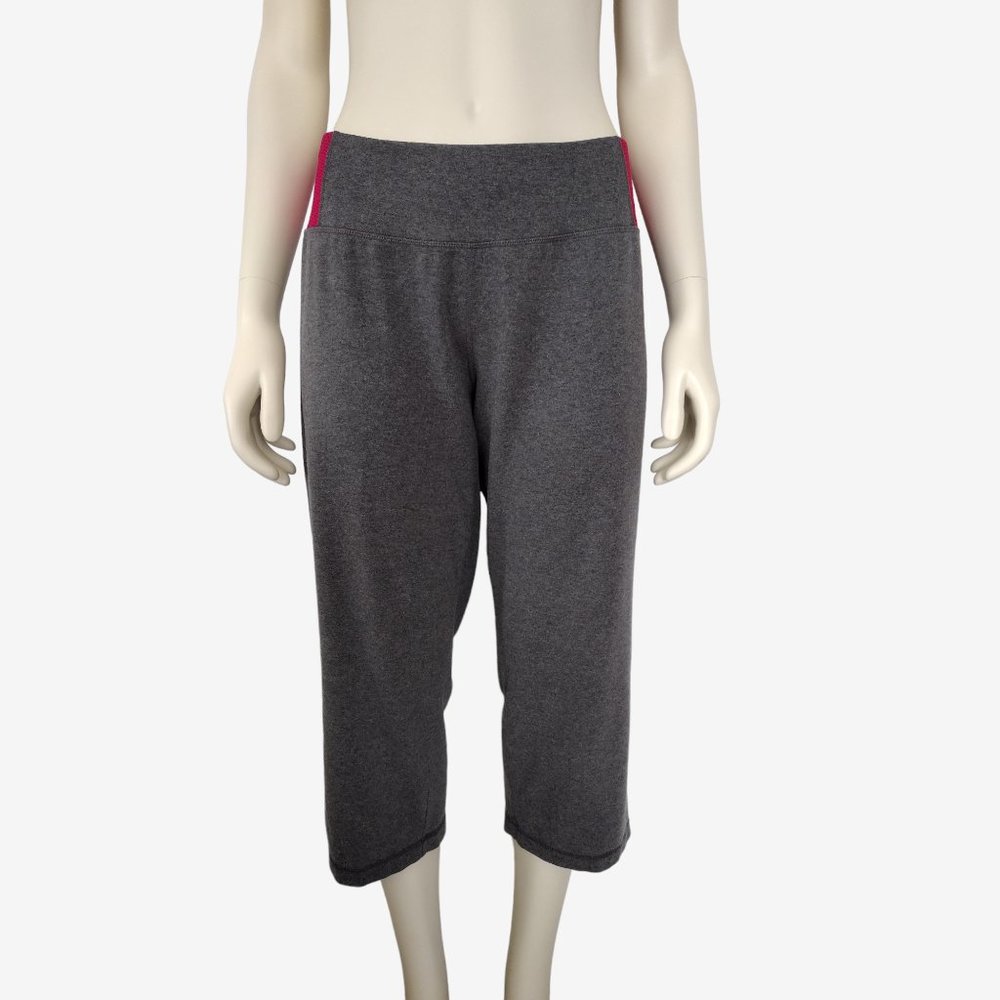 Danskin Now Gray Cotton Blend Stretch Cropped Activewear Pant Size 1X
